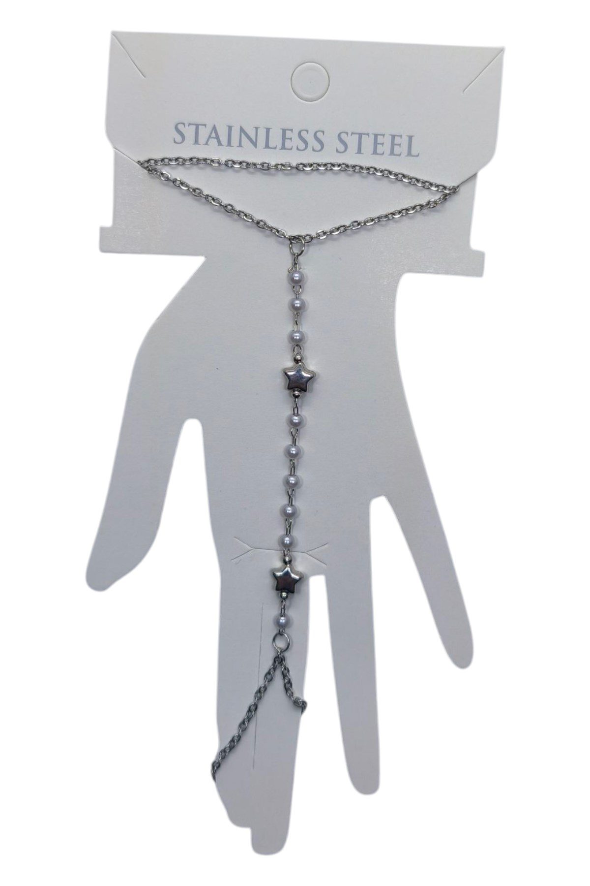 Toptan Gümüş Renk Yıldız Sıra İnci Çelik Şahmeran - 3532 4 Toptan Gümüş Renk Yıldız Sıra İnci Çelik Şahmeran - 3532 - Görsel 2