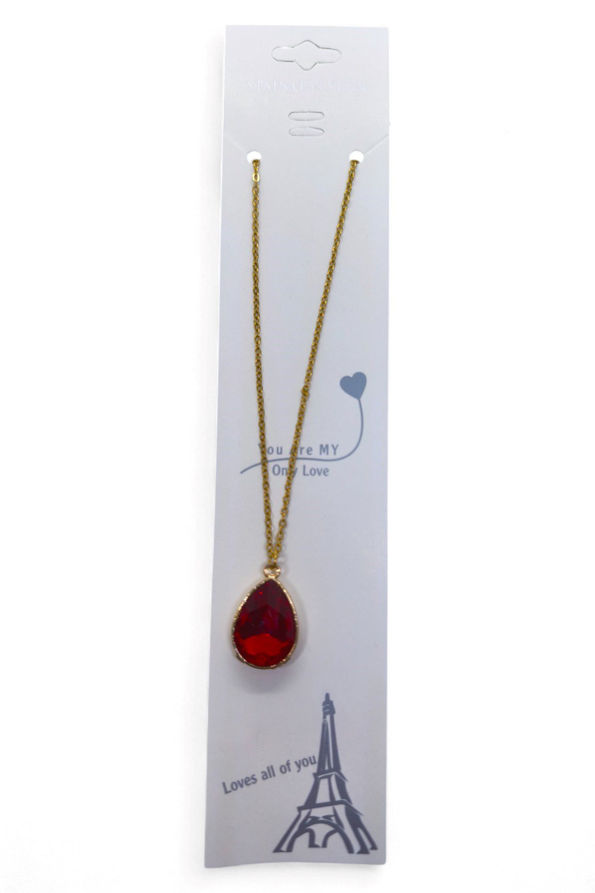 Toptan Altın Renk Bordo Damla Model Sf Zincir Çelik Kolye- 3733 5 Toptan Altın Renk Bordo Damla Model Sf Zincir Çelik Kolye- 3733 - Görsel 3