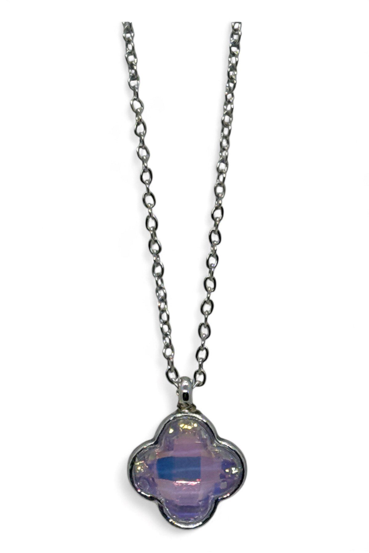 Toptan Gümüş Renk Morumsu Taş Beş Yapraklı Stilize Çiçek Model Sf Zincir Çelik Kolye - 3795 4 Toptan Gümüş Renk Morumsu Taş Beş Yapraklı Stilize Çiçek Model Sf Zincir Çelik Kolye -  3795 - Görsel 2
