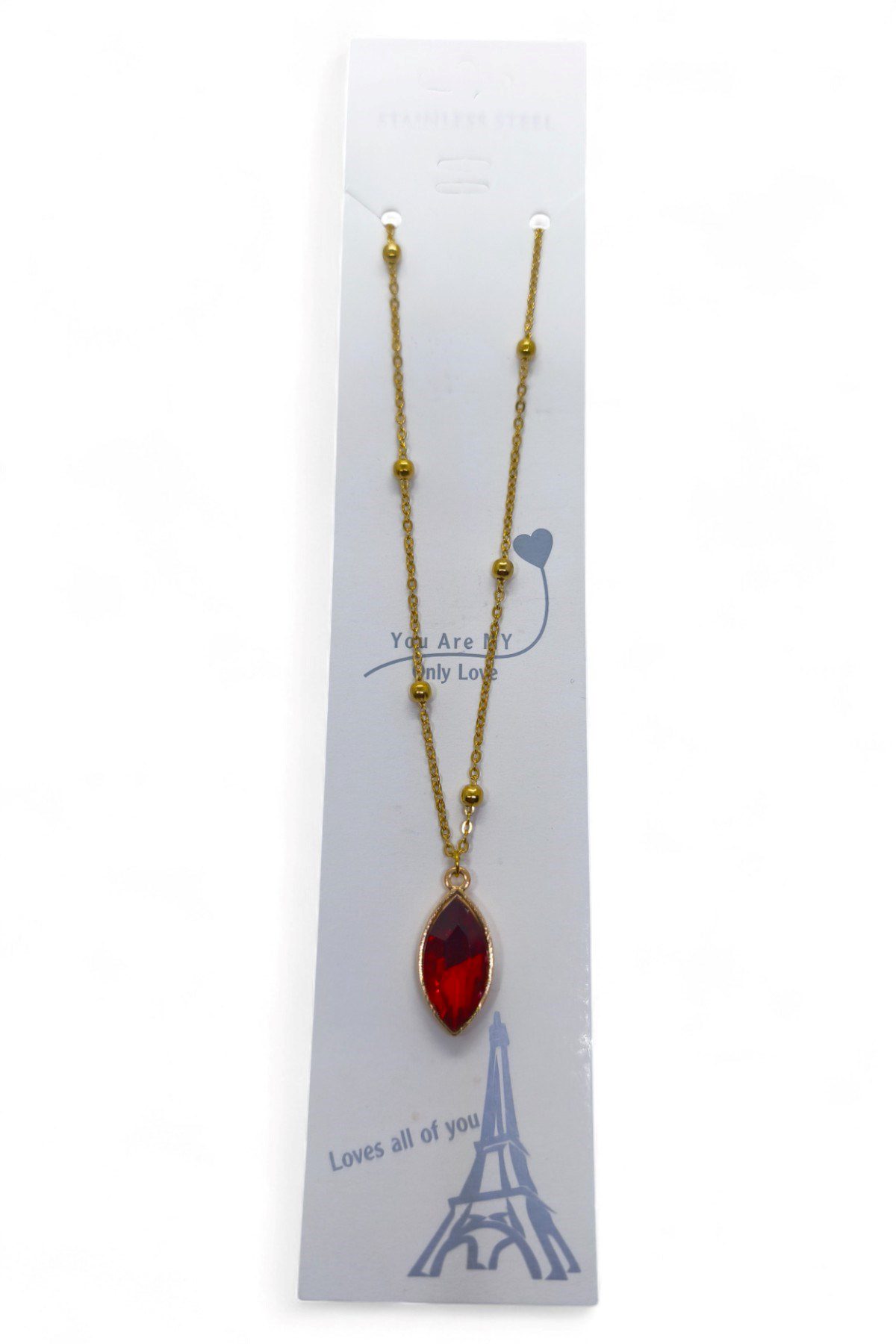 Toptan Altın Renk Bordo Mekik Model Top Zincir Çelik Kolye- 3740 5 Toptan Altın Renk Bordo Mekik Model Top Zincir Çelik Kolye- 3740 - Görsel 3