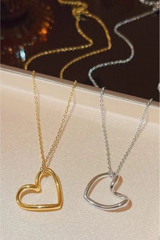 Toptan Kadın Gold Ve Gümüş Kalpli Düğüm Kolye Kombin Bijuteri Kolye - 3700 12 b578e570245e4916aef4c8fabc3e5b2d 2-toptan taki