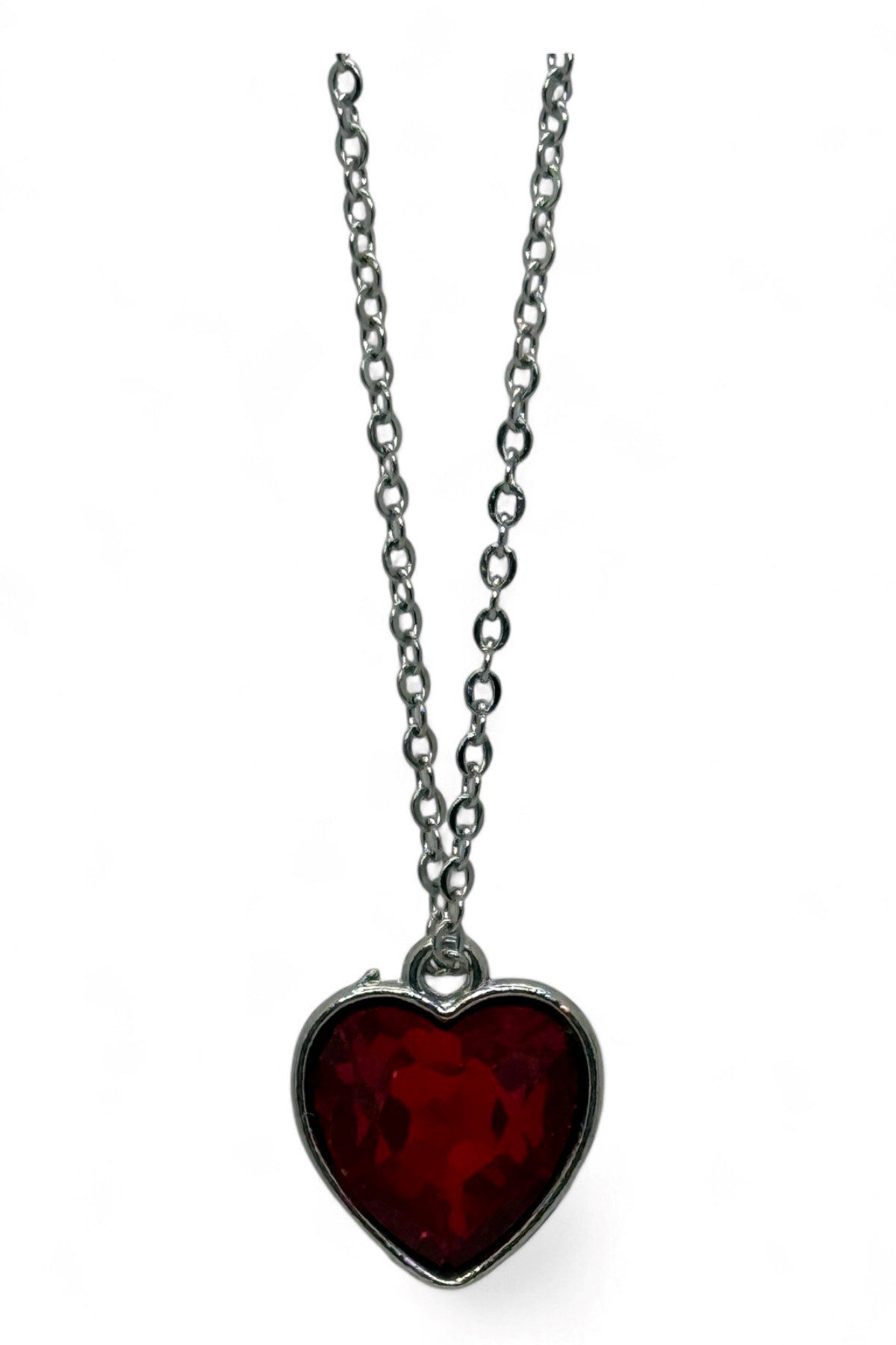 Toptan Gümüş Renk Bordo Kalp Model Sf Zincir Çelik Kolye - 3785 4 Toptan Gümüş Renk Bordo Kalp Model Sf Zincir Çelik Kolye - 3785 - Görsel 2