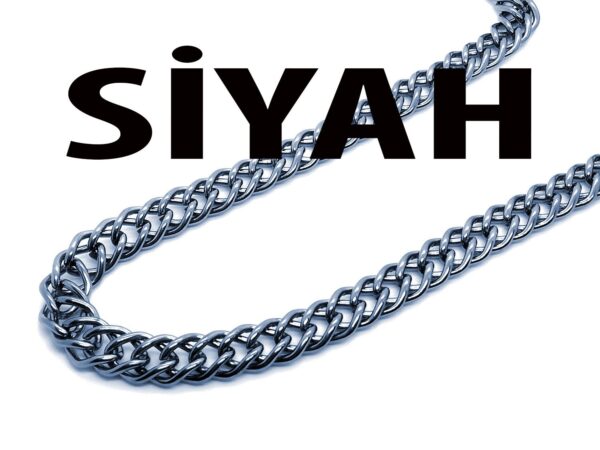 Toptan Kalın 6mm Sık Aralıklı Yassı Zincir Siyah Renk Unisex Kolye - 346 - Görsel 5