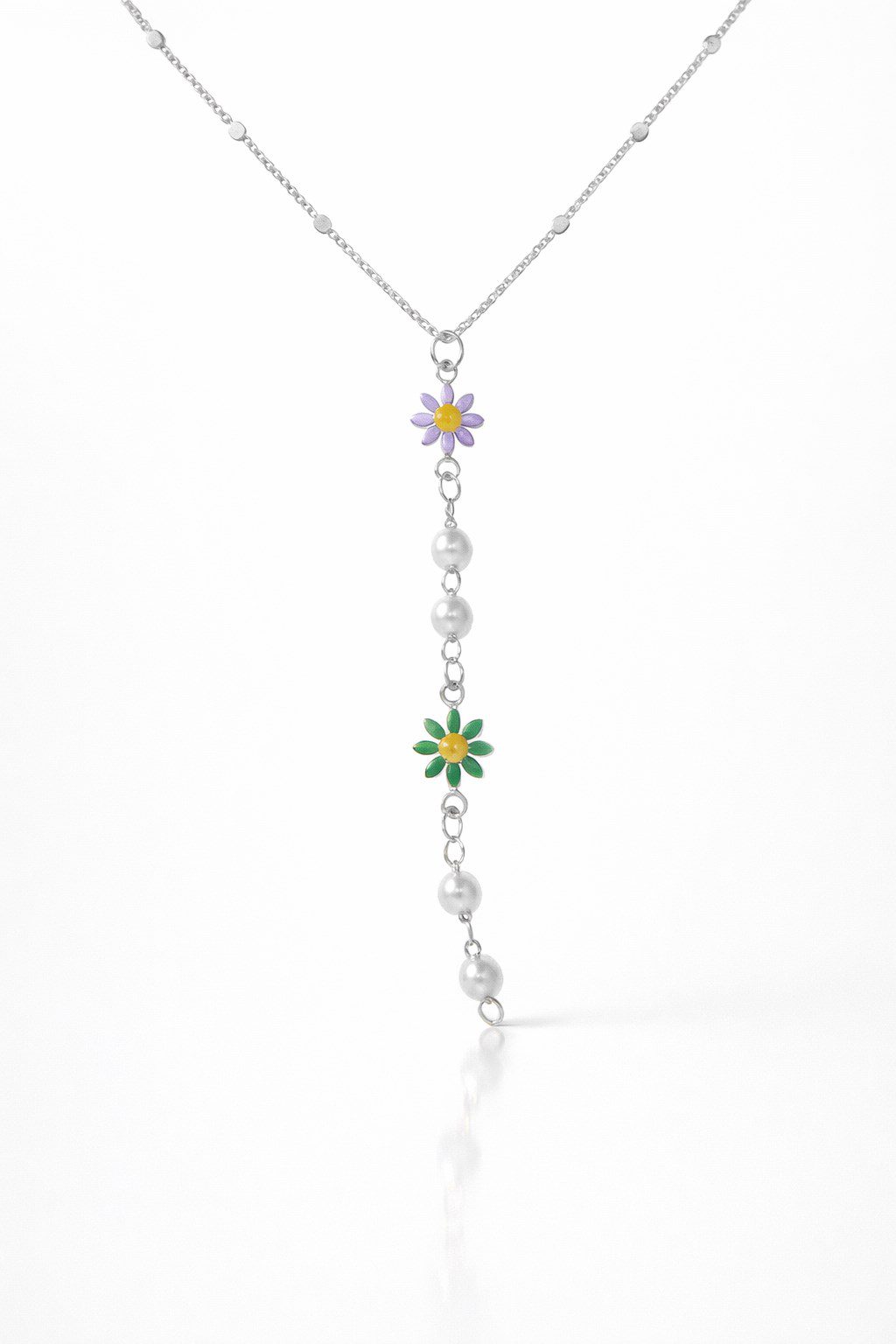 Toptan Gümüş Renk Ezme Zincir Çiçek İnci Ye Model Çelik Kolye - 3838 5 Toptan Gümüş Renk Ezme Zincir Çiçek İnci Ye Model Çelik Kolye - 3838 - Görsel 3