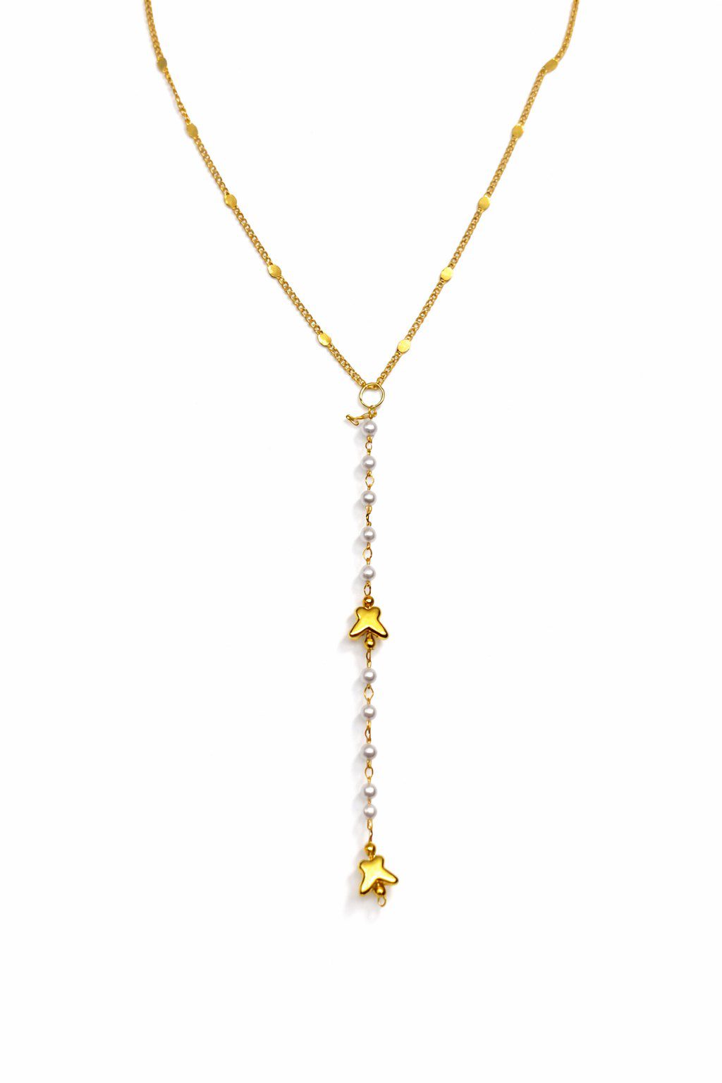 Toptan Altın Renk Ezme Zincir Kelebek İnci Ye Model Çelik Kolye - 3830 4 Toptan Altın Renk Ezme Zincir Kelebek İnci Ye Model Çelik Kolye - 3830 - Görsel 2