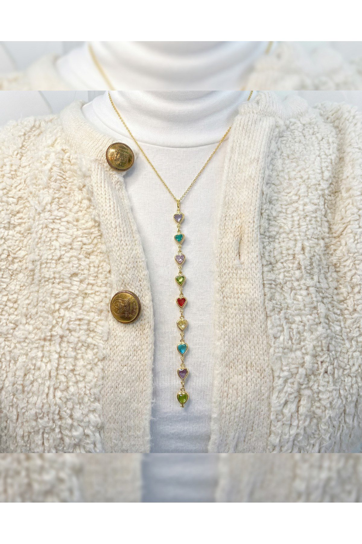 Toptan Altın Renk Sf Kalpli Ye Model Yeni Sezon Çelik Kolye - 3822 4 Toptan Altın Renk Sf Kalpli Ye Model Yeni Sezon Çelik Kolye - 3822 - Görsel 3