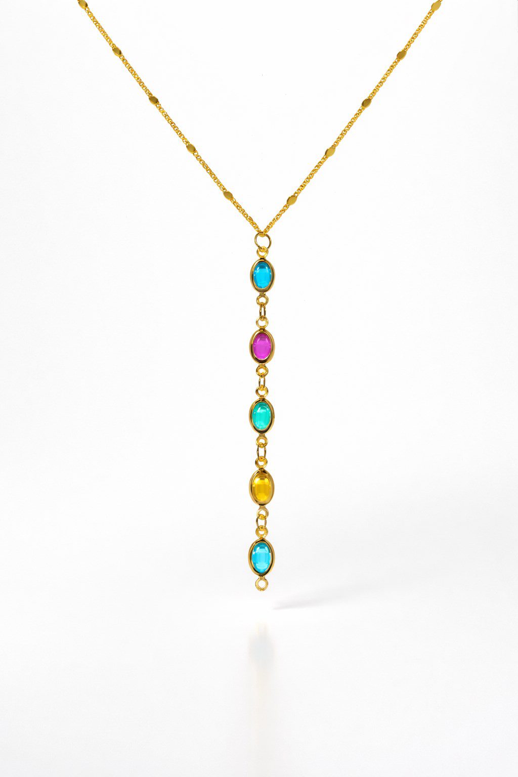 Toptan Altın Renk Ezme Zincir Sıralı Oval Ye Model Çelik Kolye - 3831 3 Toptan Altın Renk Ezme Zincir Sıralı Oval Ye Model Çelik Kolye - 3831