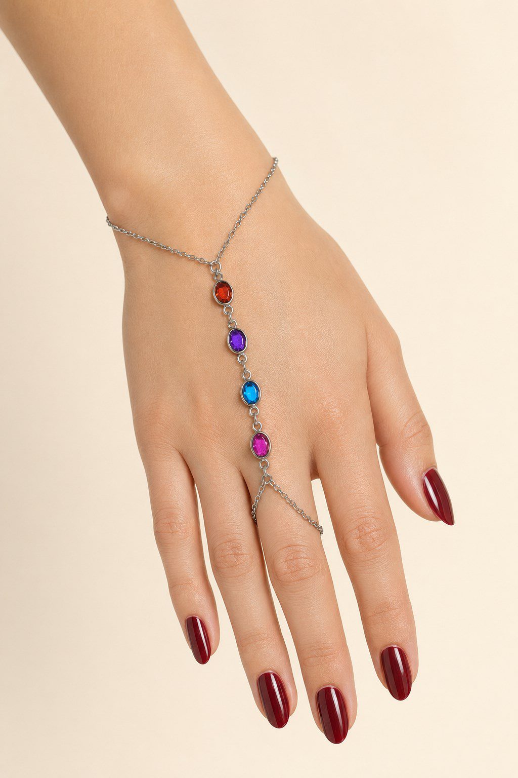 Toptan Gümüş Renk Oval Zirkon Taş Çelik Şahmeran - 3895 3 Toptan Gümüş Renk Oval Zirkon Taş Çelik Şahmeran - 3895