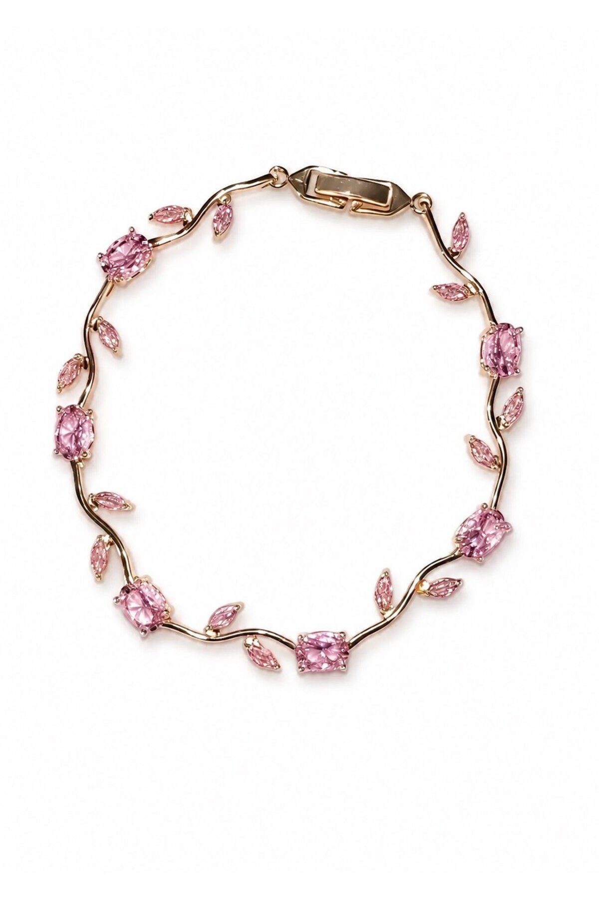 Toptan Altın Renk Pembe Renkli Zirkon Taşlı Lale Çelik Bileklik - 3924 5 Toptan Altın Renk Pembe Renkli Zirkon Taşlı Lale Çelik Bileklik - 3924 - Görsel 3