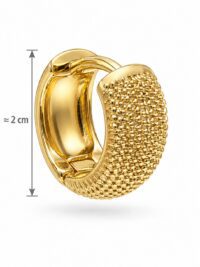 Toptan Altın Renk Dokulu Bombeli Huggie Çelik Küpe - 3960 12 Toptan Altın Renk Dokulu Bombeli Huggie Çelik Küpe - 3960 - Görsel 5