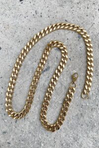 Toptan Unisex Gold Chain 6mm Zincir.