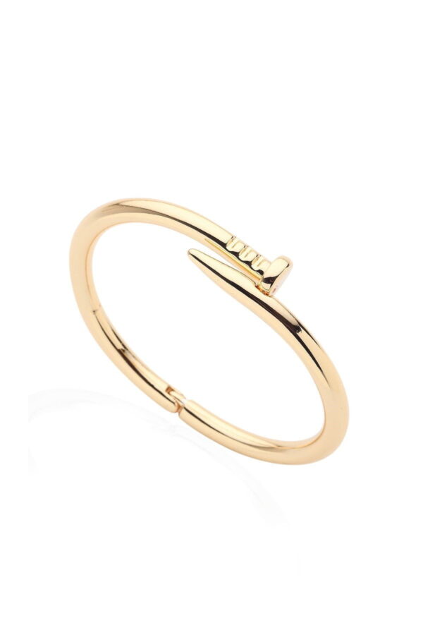 Toptan Unisex Kadın Altın Kaplama Cartier Model Çivi Bileklik