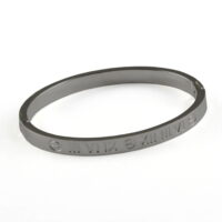 Toptan Unisex Roma Rakamlı Cartier Model Kelepçe Antrasit Renk