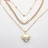Toptan Kadın Altın Sarısı Kalp Kapaklı Üçlü Kolye 2 3b9105ed0112429490d640e96de1e513-toptan taki