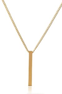 Toptan Unisex Çubuk Altın Kaplama Kolye 70 Cm