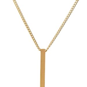 Toptan Unisex Çubuk Altın Kaplama Kolye 70 Cm