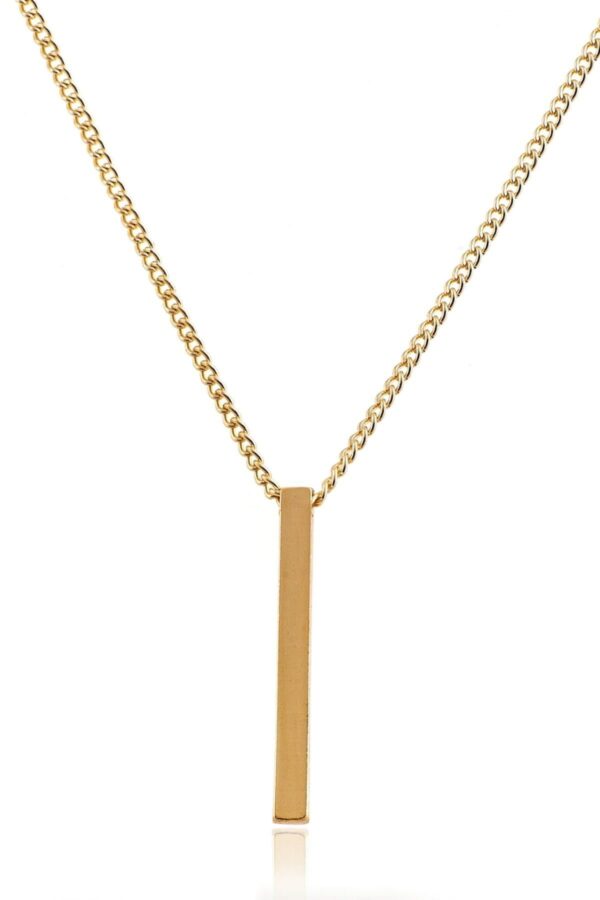 Toptan Unisex Çubuk Altın Kaplama Kolye 70 Cm