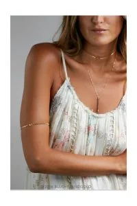 Alternative view of Toptan Shine Minik Pullu Zincir Kol Takısı Gold