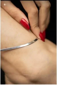 Alternative view of Toptan Kadın Italyan Zinciri Silver Kaplama Halhal