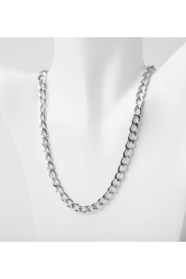 Toptan Unisex Küba Paslanmaz Kalın cadena Forse Zincir Gümüş Renk
