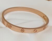 Toptan Unisex Alaşım kartier Kelepçe Bileklik Rose