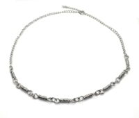 Toptan Unisex Gümüş Kaplama Yay Desenli Trend Kolye