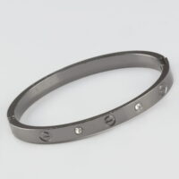 Toptan Taşlı Kartier Bileklik Antrasit kaplama