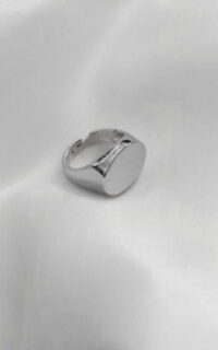 Toptan Kadın Gümüş Renk Oval Şövalye Yüzük