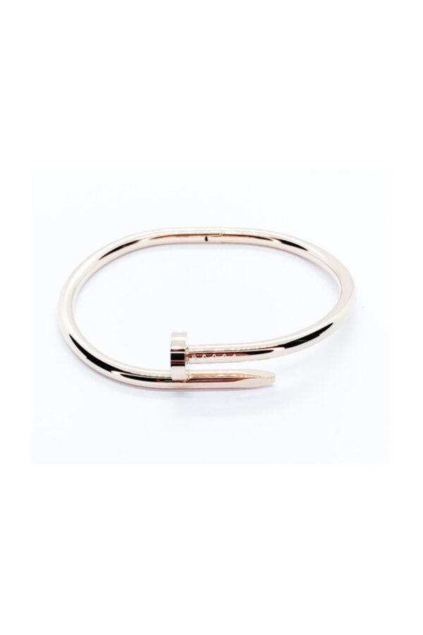 Toptan Unisex Çivi Cartier Modeli Rose Renk Alaşım Bayan Bileklik - Görsel 4