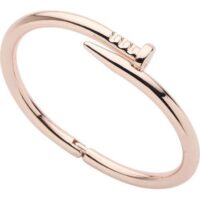 Toptan Unisex Çivi Cartier Modeli Rose Renk Alaşım Bayan Bileklik
