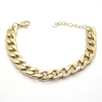 Toptan Altın Renk Çelik Kalın Gemici Zincir Cadena Bileklik 665