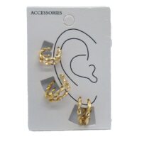 Toptan Altın Renk Burgu Kombin Küpe 629