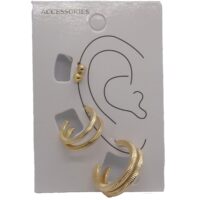 Toptan Altın Renk Top Halka Kombin Küpe 631