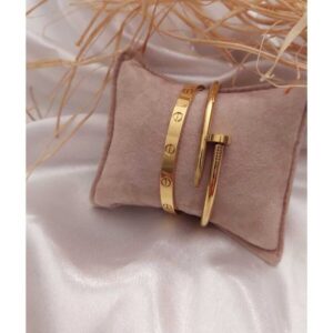 Toptan Altın Renk Çivi Ve Cartier Bileklik Set 763