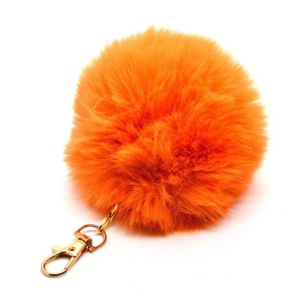 Toptan Turuncu Renk Peluş Anahtarlık 833
