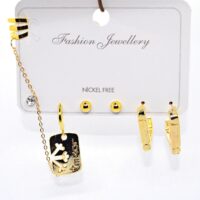 Toptan Altın Renk Kombin Küpe Love Yarım Kare - 1007 9 4fa7aa969b774797901e8ddcb5845eb7-toptan taki