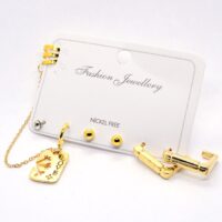 Toptan Altın Renk Kombin Küpe Love Yarım Kare - 1007 11 9dfbad821a684545bce48861c2d8ee78-toptan taki