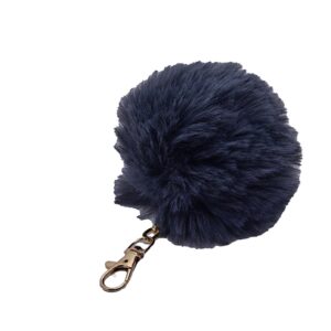 Toptan Lacivert Renk Peluş Ponpon Anahtarlık   978