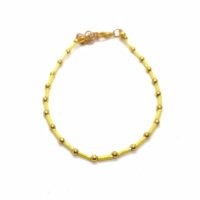 Toptan Altın Renk Sarı Boru Boncuk Halhal  - 1182