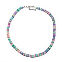 Toptan Soft Asorti Renk Fimo Boncuk Kolye - 1166