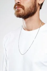 Toptan Iç Içe Geçmeli Arnavut Asansör Erkek Kolye Zincir 3mm 65cm