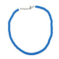 Toptan Mavi  Renk Fimo Boncuk Kolye - 1174