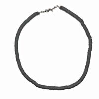 Toptan Gri Renk Fimo Boncuk Kolye - 1177