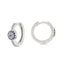 Alternative view of Toptan Gümüş  Renk Zirkon Küpe - 1372