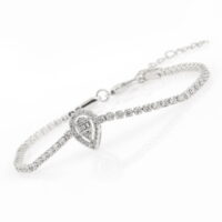 Toptan Gümüş Renk Zirkon Bileklik - 1284 5 7afbccd0f3034456a26cdada8f2f0146-toptan taki