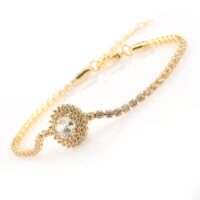 Alternative view of Toptan Altın Renk Zirkon Bileklik - 1291