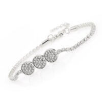 Toptan Gümüş Renk Zirkon Bileklik - 1282 5 ac5e8648eefb450ab9720cbf249f7d87-toptan taki