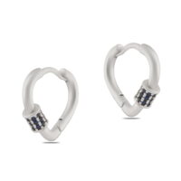 Toptan Gümüş Renk Mengeç  Zirkon Küpe - 1263