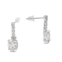 Alternative view of Toptan Gümüş Renk Çivi Zirkon Küpe - 1267