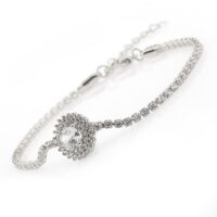 Alternative view of Toptan Gümüş Renk Zirkon Bileklik - 1292